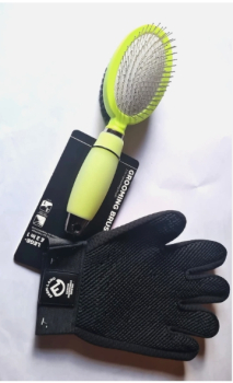 Preview: Hunde Pflege Set, Hundebürste , Pflege Handschuh , Grooming Bürste , Katzen Fellpflege